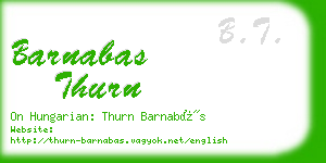 barnabas thurn business card